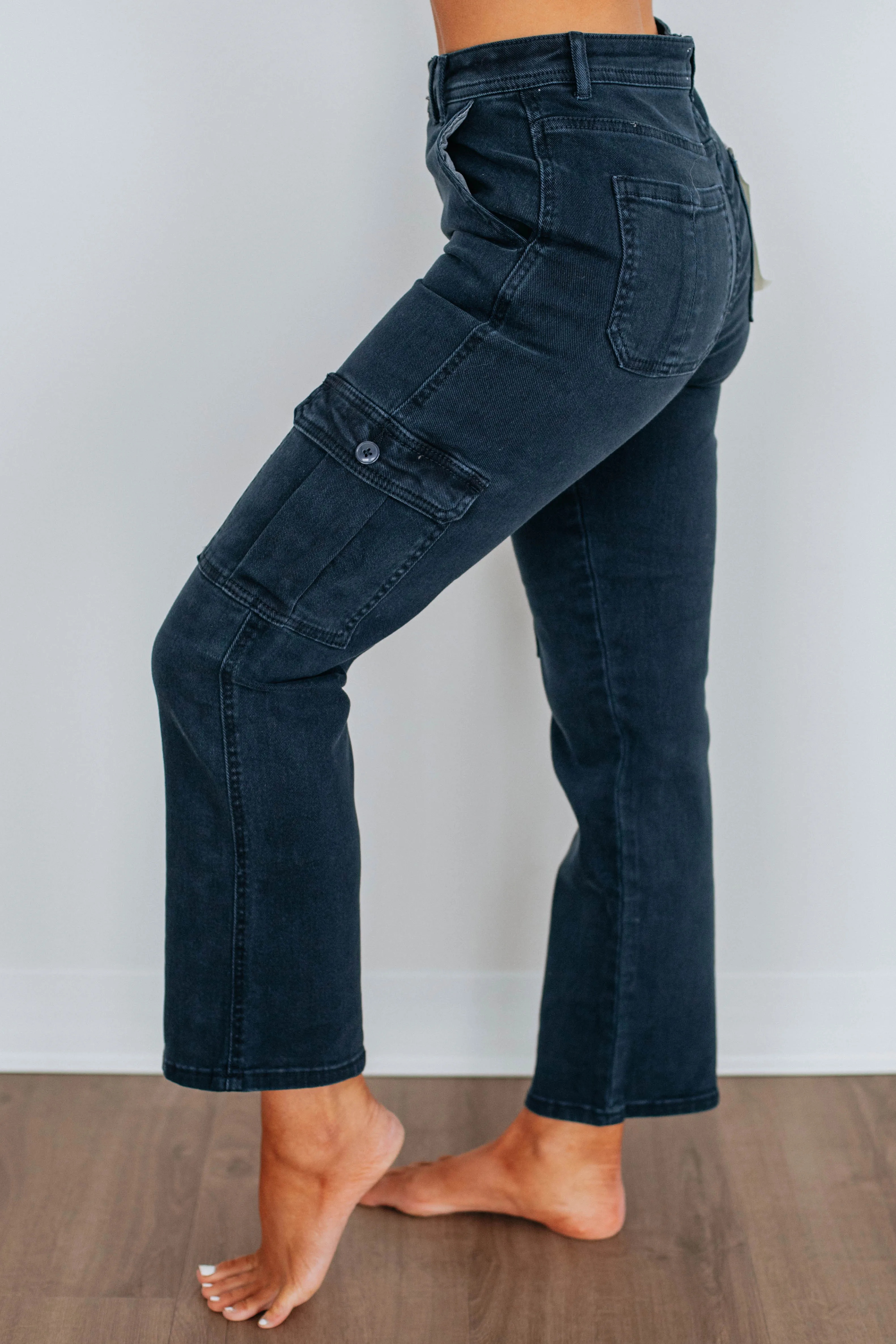 Hadley Risen Cargo Jeans - Blueberry,Jeans Women