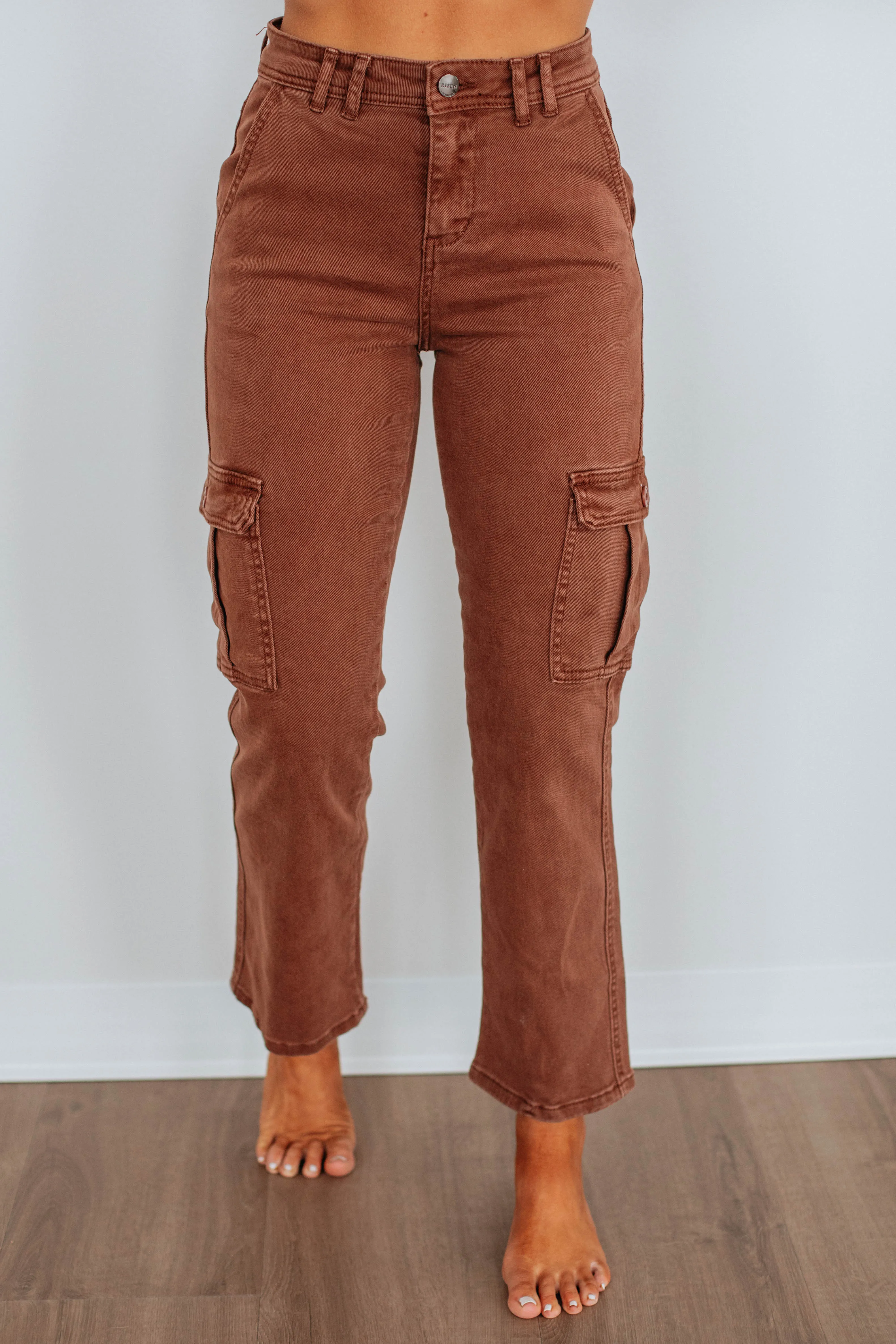 Hadley Risen Cargo Jeans - Espresso,Jeans Women
