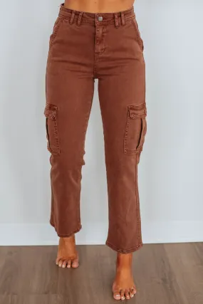 Hadley Risen Cargo Jeans - Espresso,Jeans Women