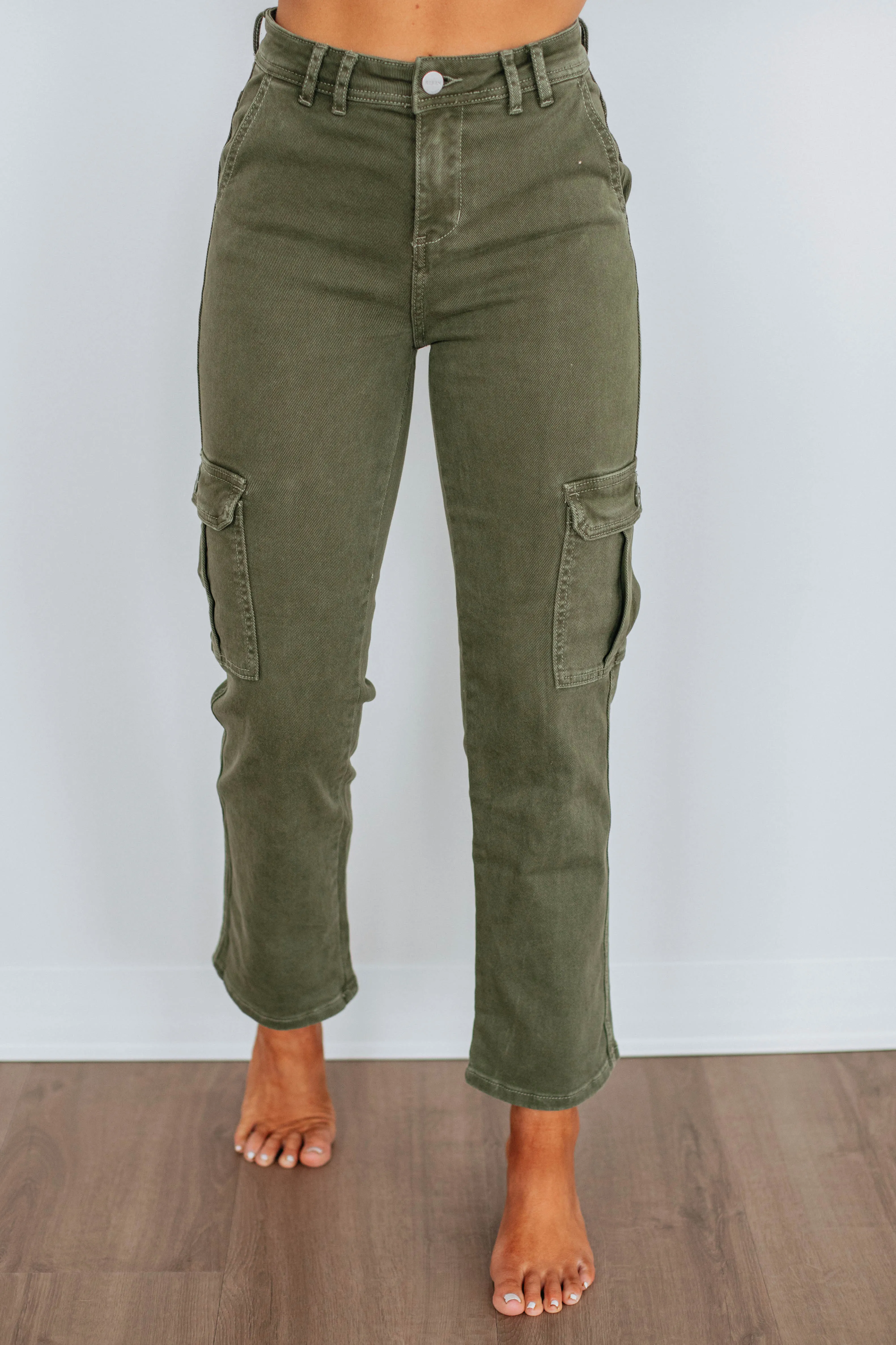 Hadley Risen Cargo Jeans - Moss,Jeans Women