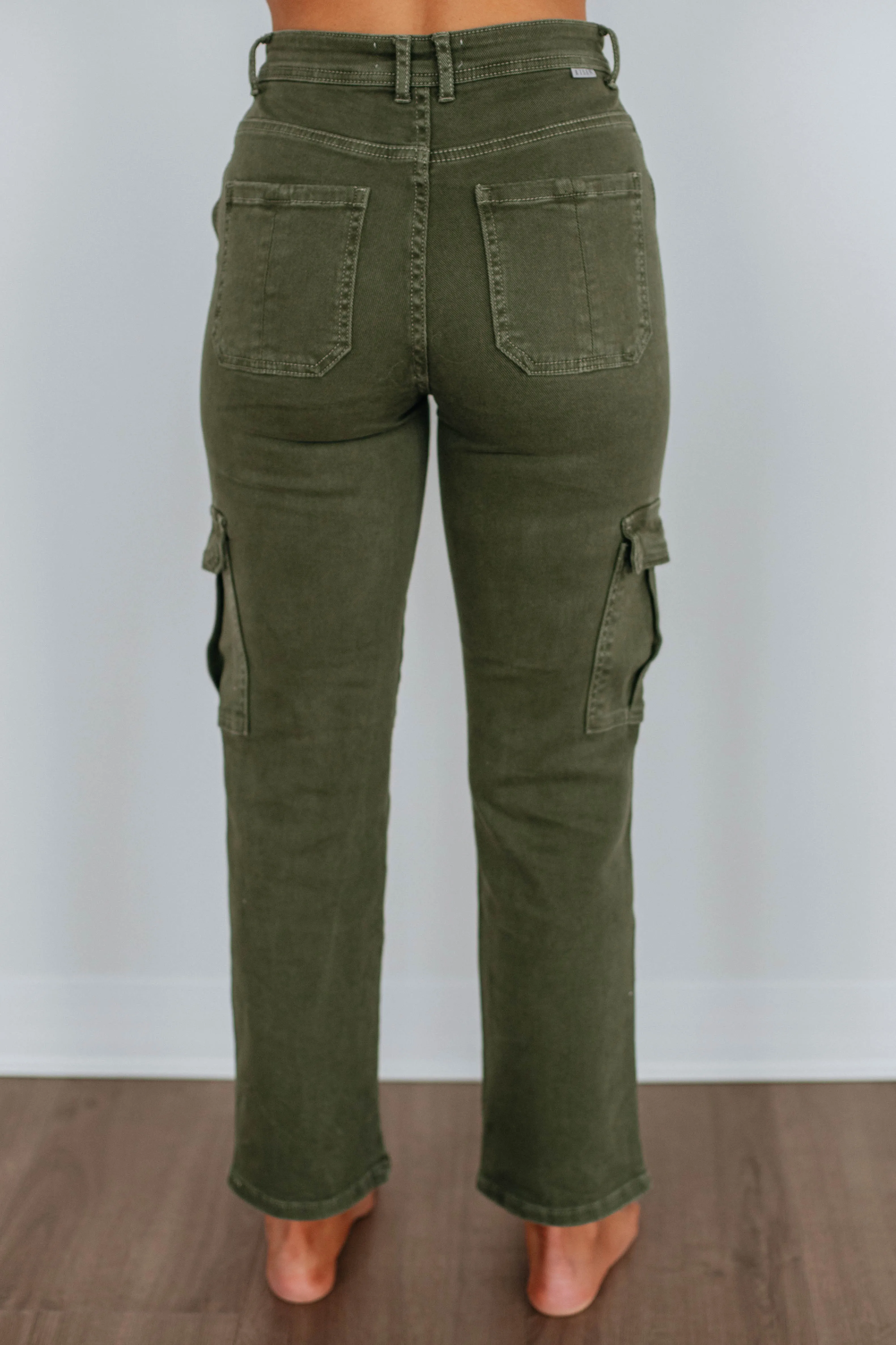 Hadley Risen Cargo Jeans - Moss,Jeans Women