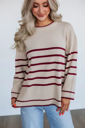 Halston Striped Sweater,Women Sweater