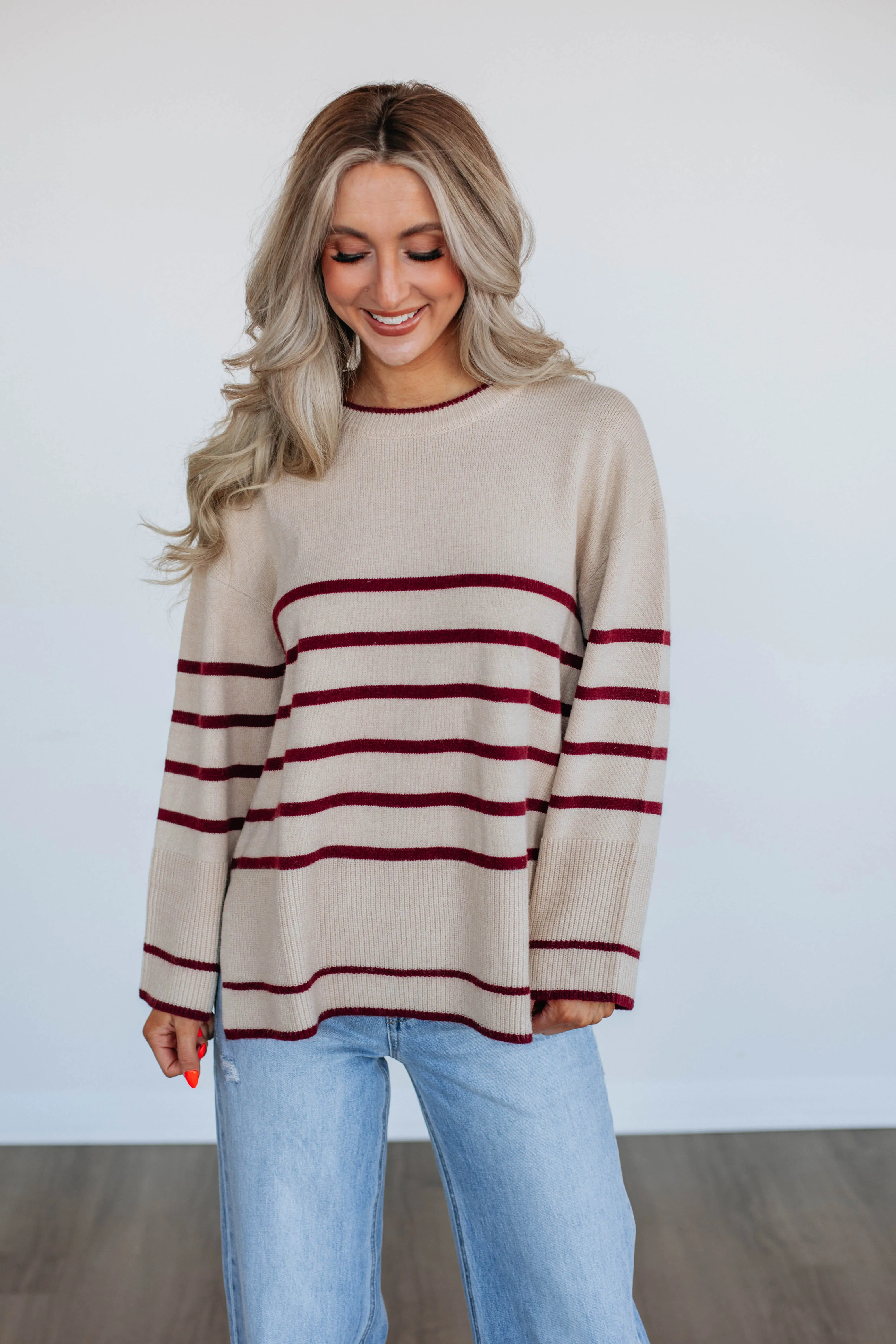 Halston Striped Sweater,Women Sweater