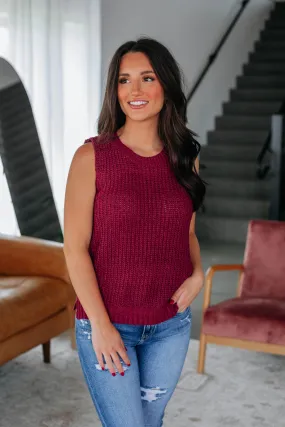 Hanlen Knit Tank - Plum,Women Tank