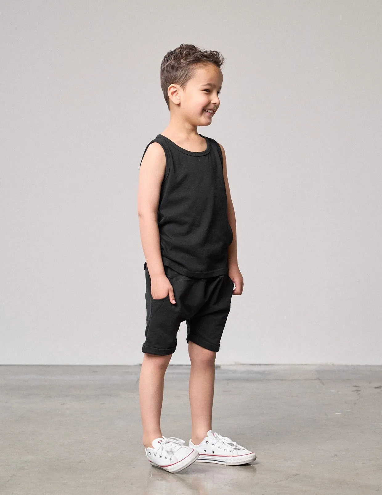 Harem Short - Black,Kids
