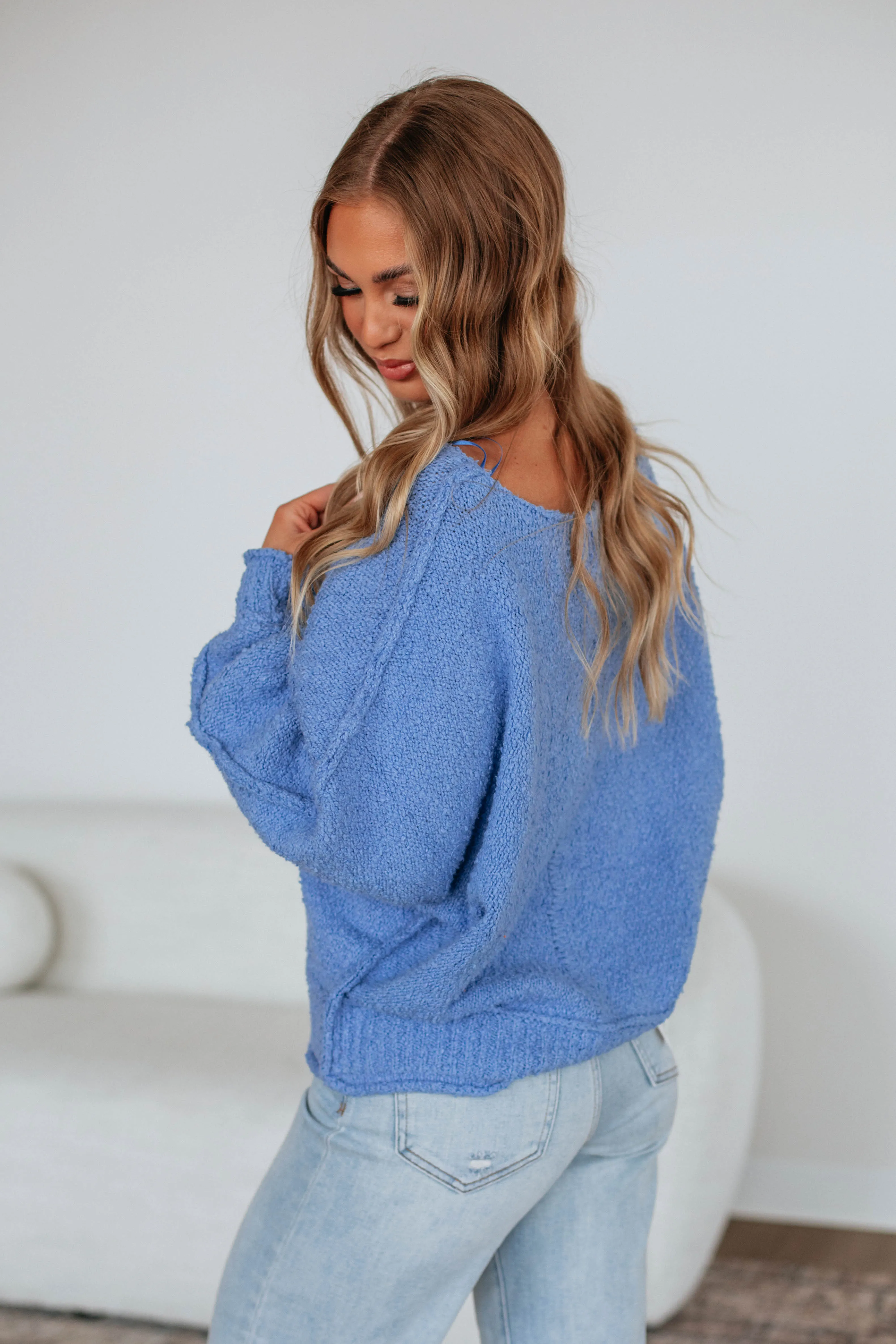 Haven Sweater - Cornflower Blue,Women Sweater