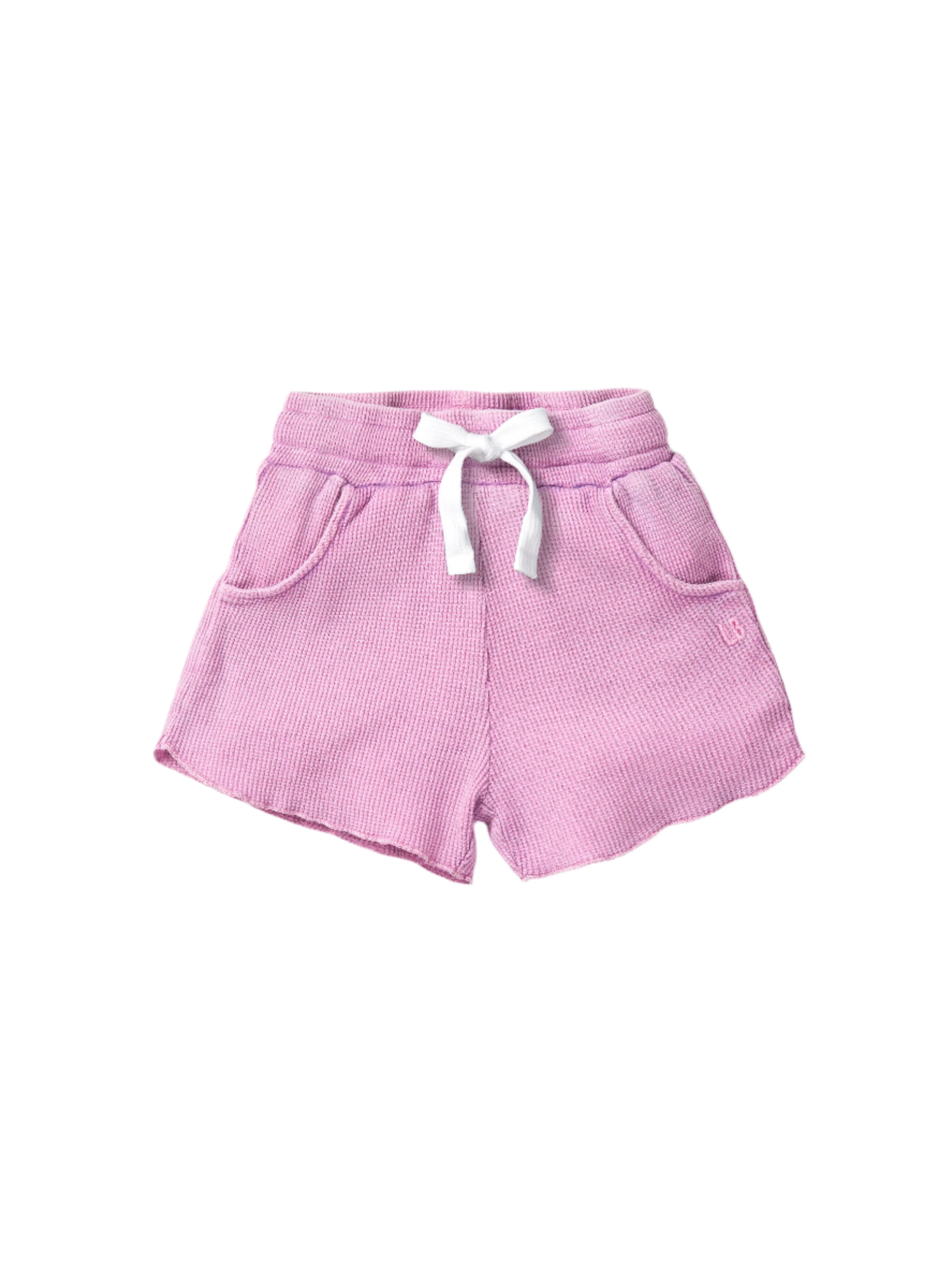Imperfect Waffle Short - Purple,Kids