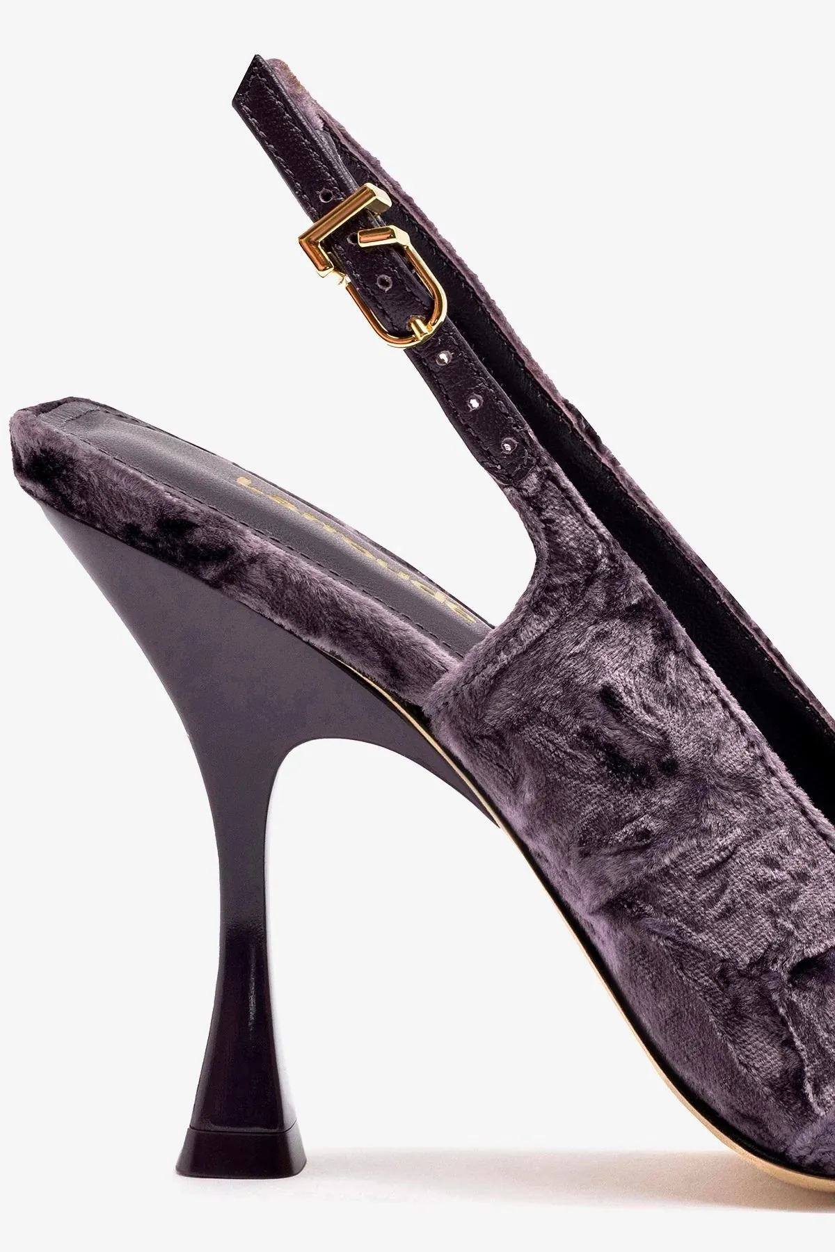 Ines Hi Pump In Purple Velvet,Women Heel