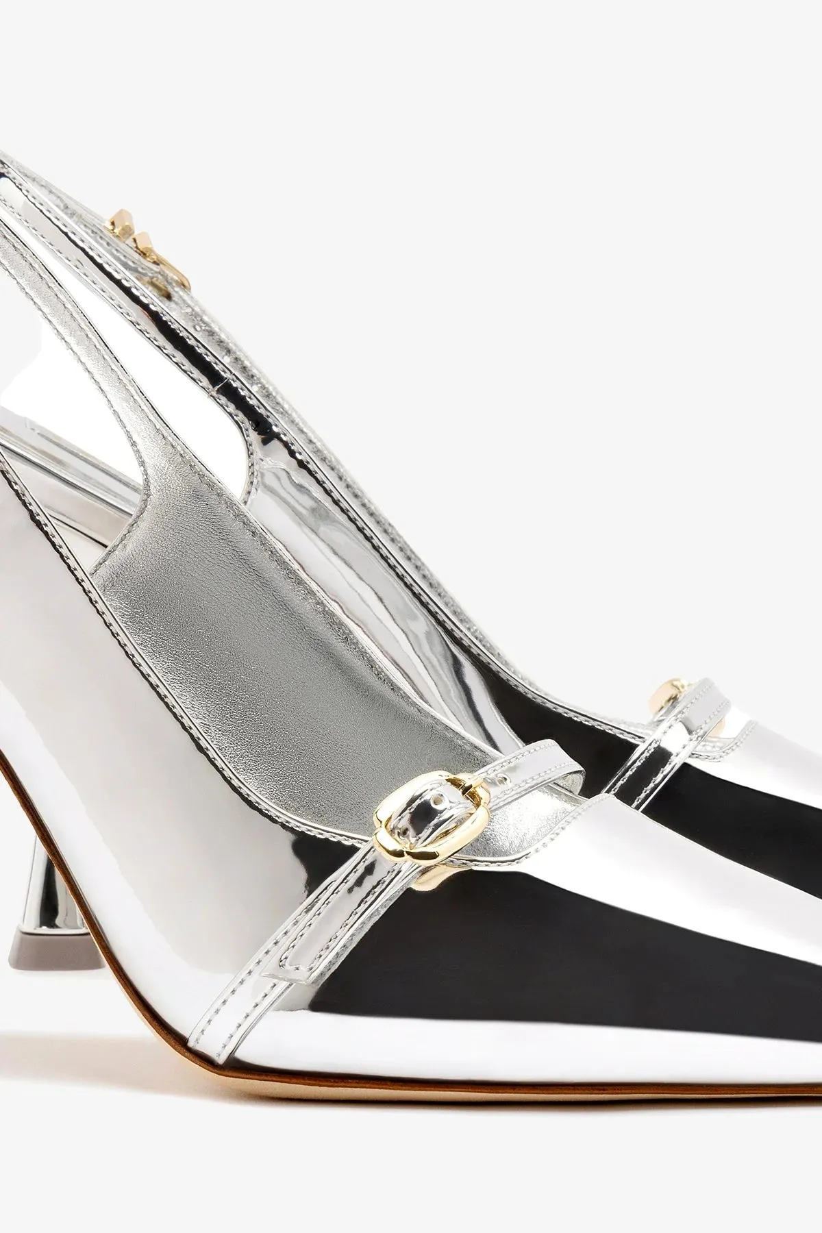 Ines Hi Pump in Silver Specchio,Women Heel