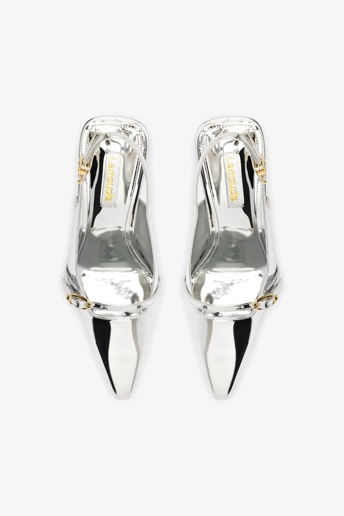 Ines Hi Pump in Silver Specchio,Women Heel