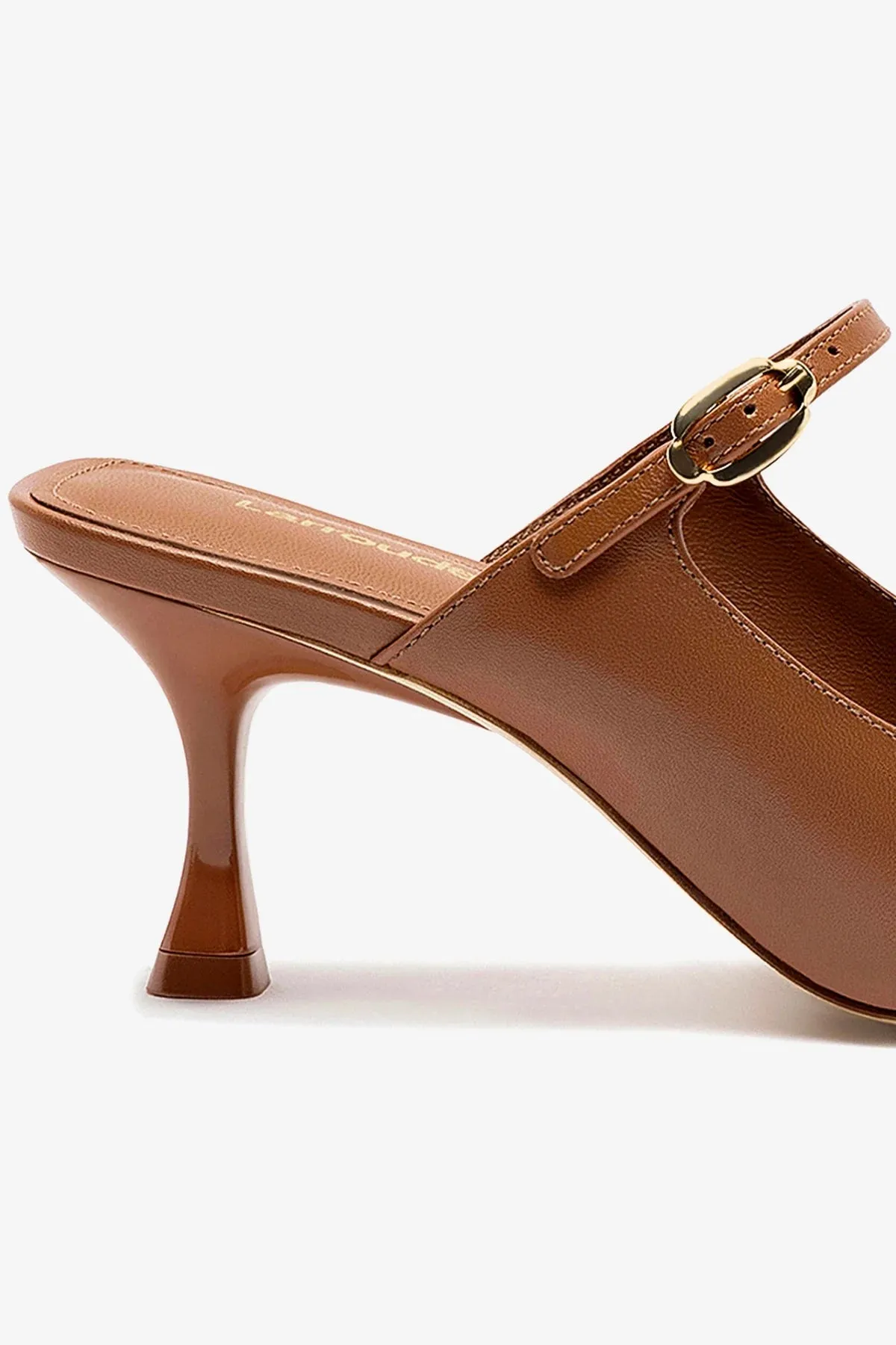 Ines Mule In Caramel Leather,Women Heel