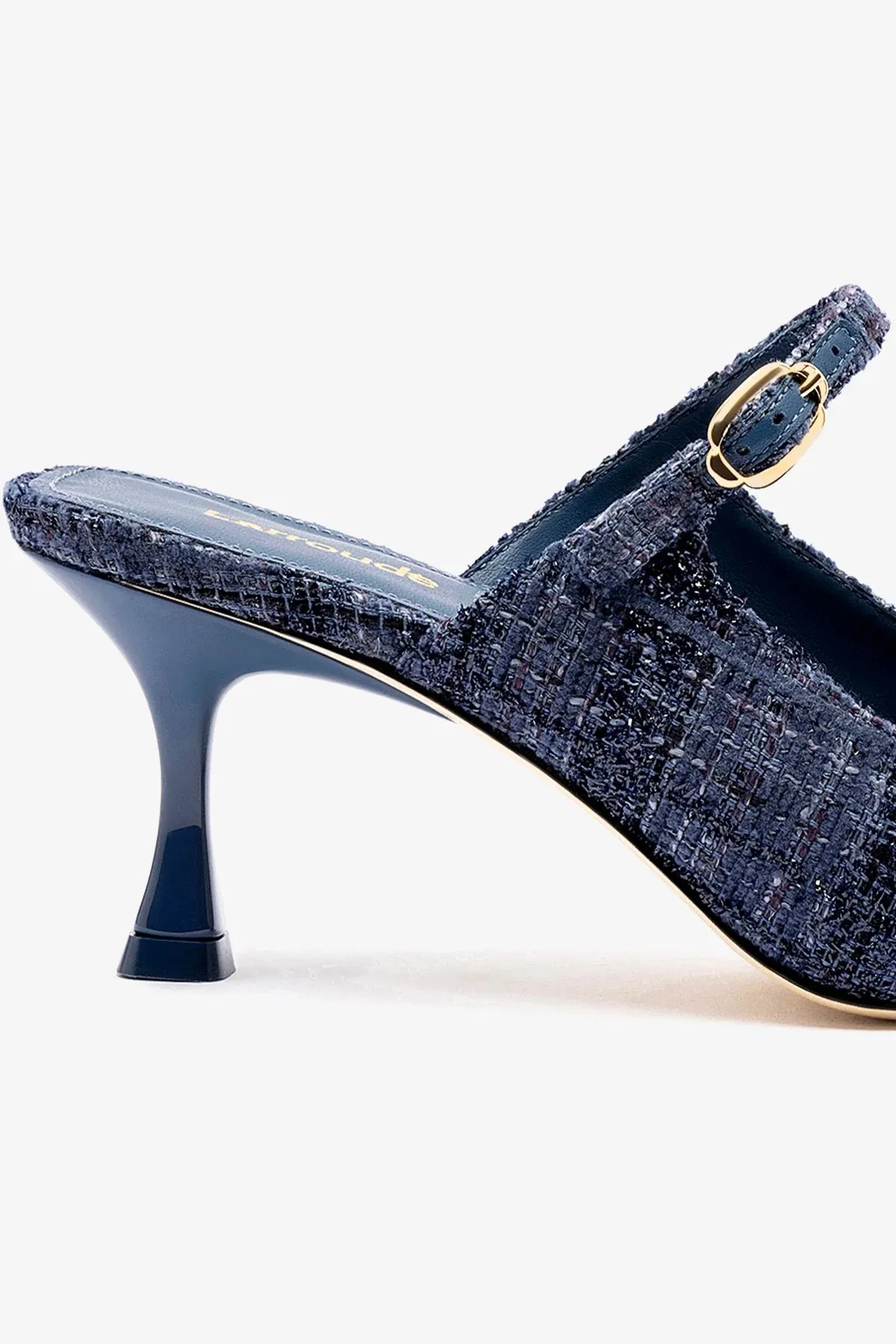 Ines Mule In Marlin Tweed,Women Heel