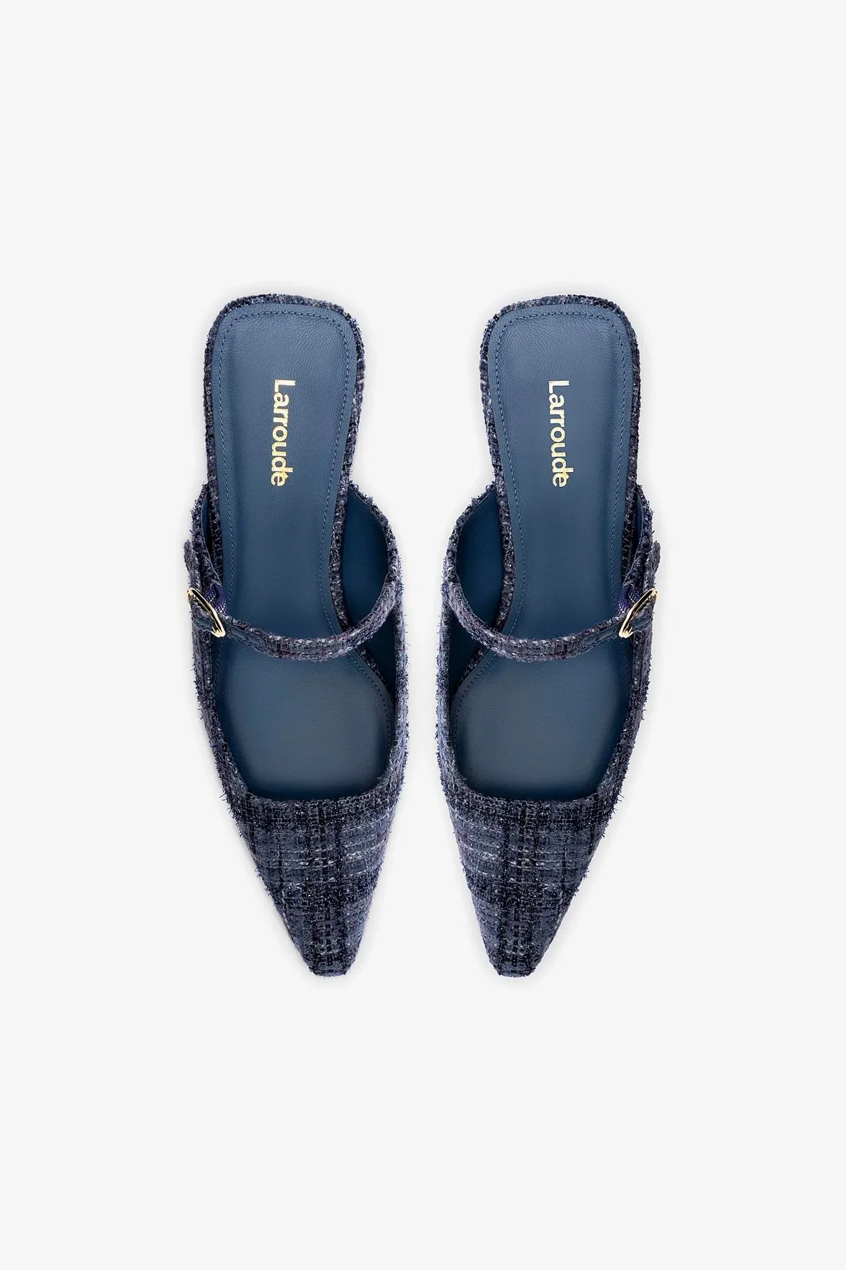 Ines Mule In Marlin Tweed,Women Heel