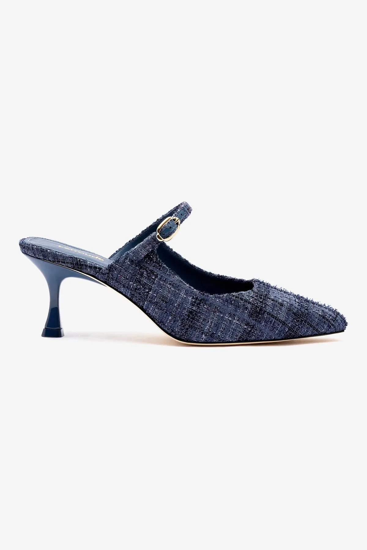 Ines Mule In Marlin Tweed,Women Heel