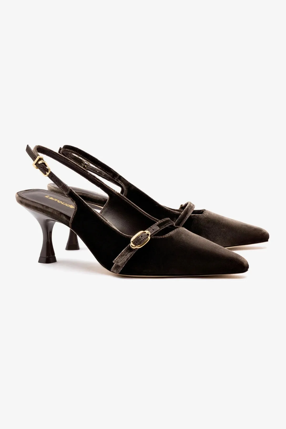 Ines Pump In Expresso Velvet,Women Heel