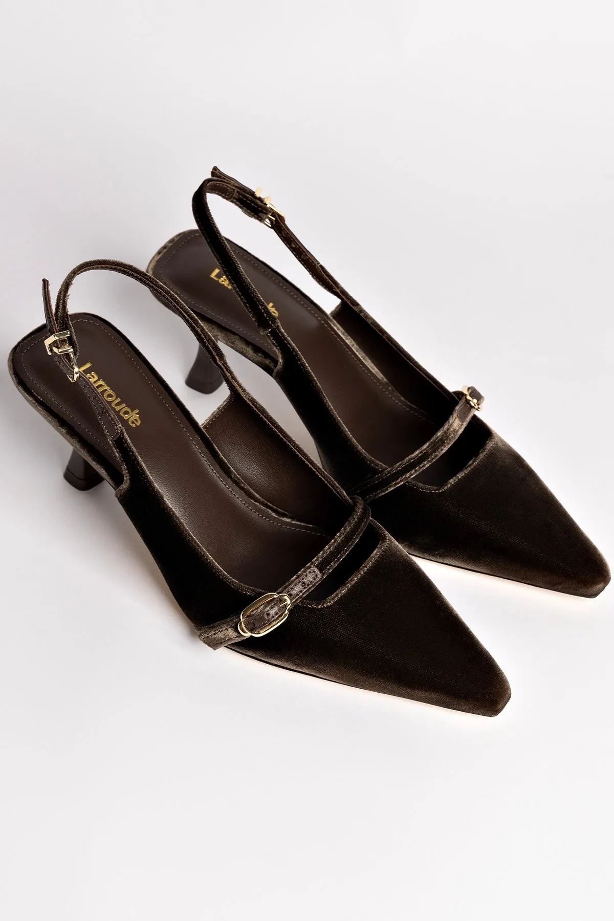 Ines Pump In Expresso Velvet,Women Heel