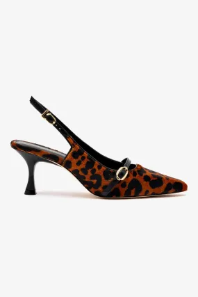 Ines Pump In Leopard Print Calf Hair,Women Heel