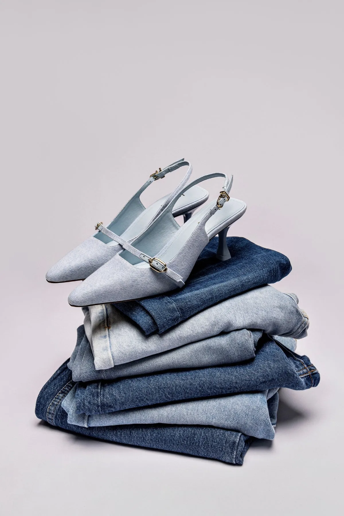Ines Pump In Maya Denim,Women Heel