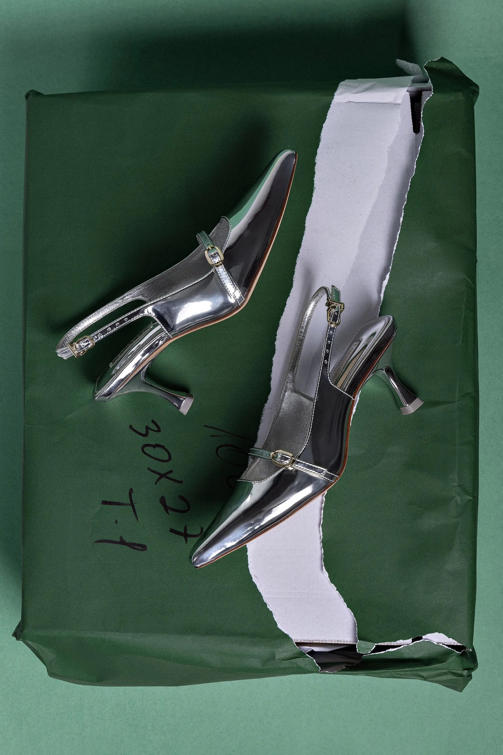 Ines Pump In Silver Specchio,Women Heel