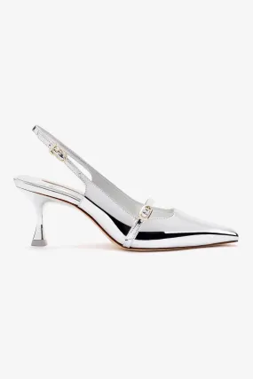 Ines Pump In Silver Specchio,Women Heel