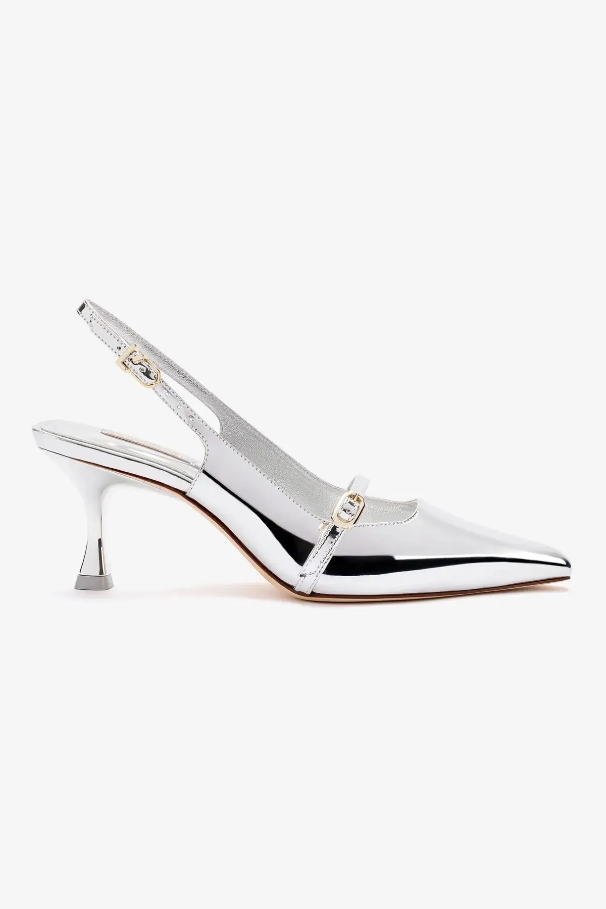 Ines Pump In Silver Specchio,Women Heel