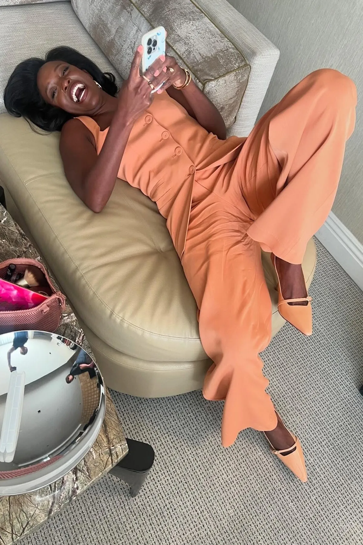 Ines Pump In Tan Leather,Women Heel