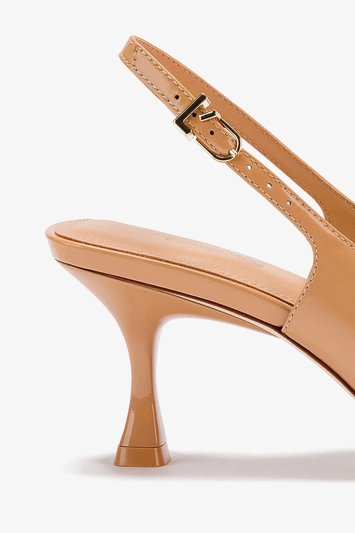 Ines Pump In Tan Leather,Women Heel