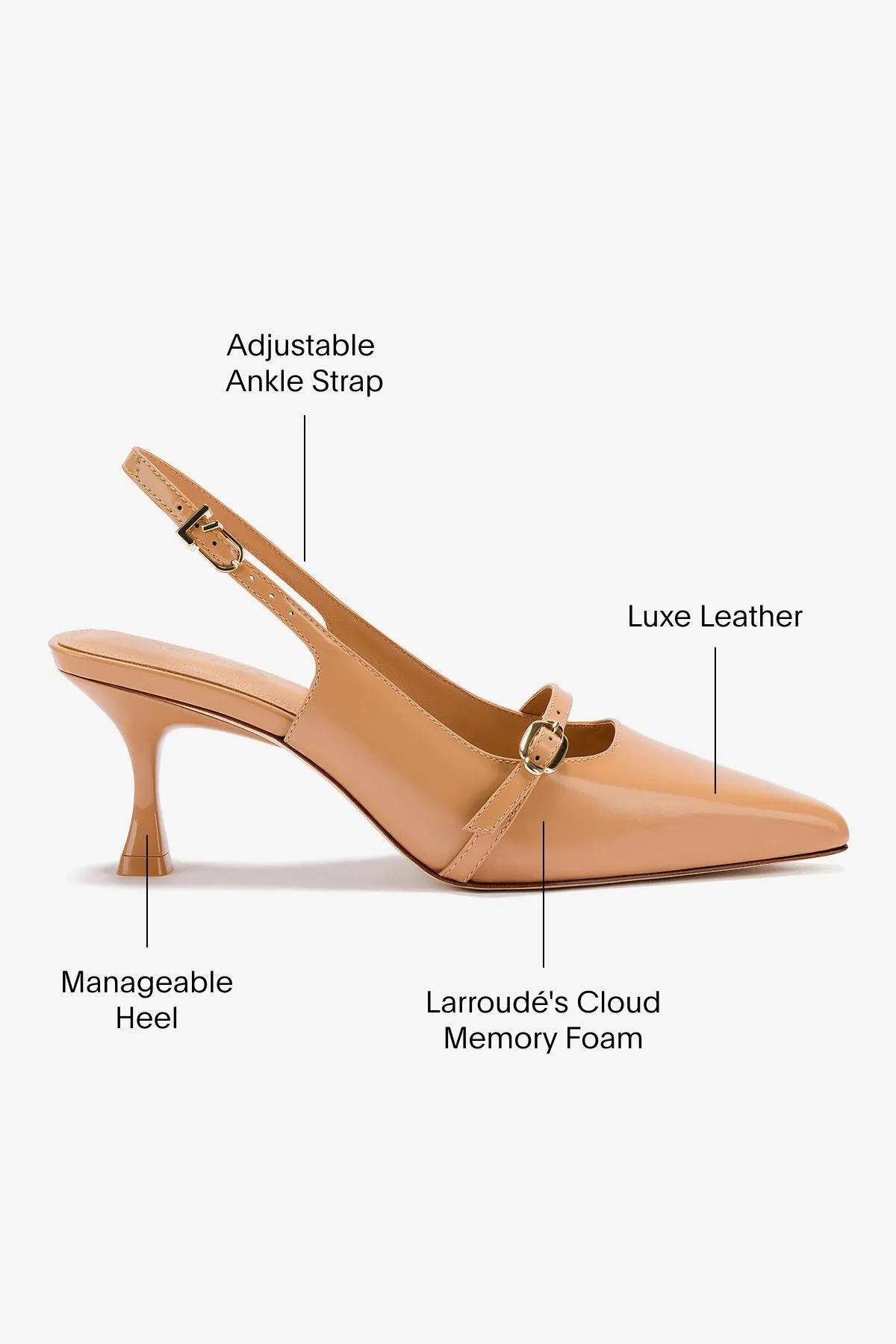 Ines Pump In Tan Leather,Women Heel