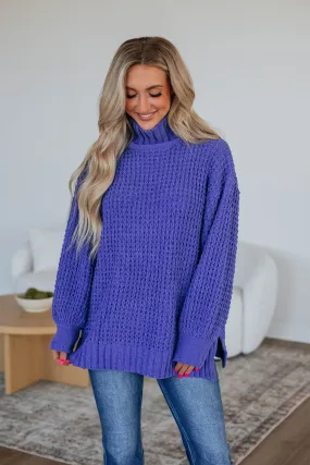 Jadea Oversized Sweater - Periwinkle,Women Sweater