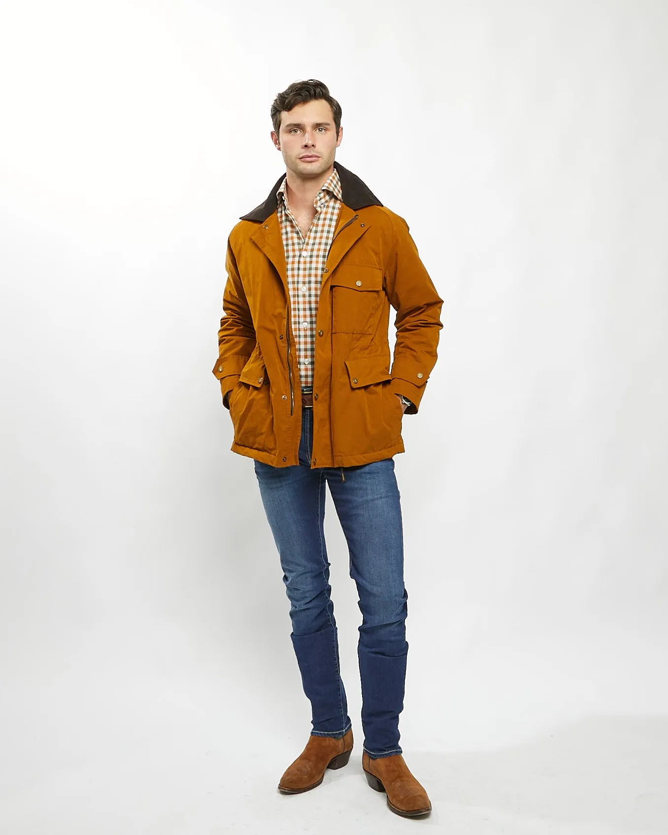 JR Field Coat in British Tan Canvas,Men
