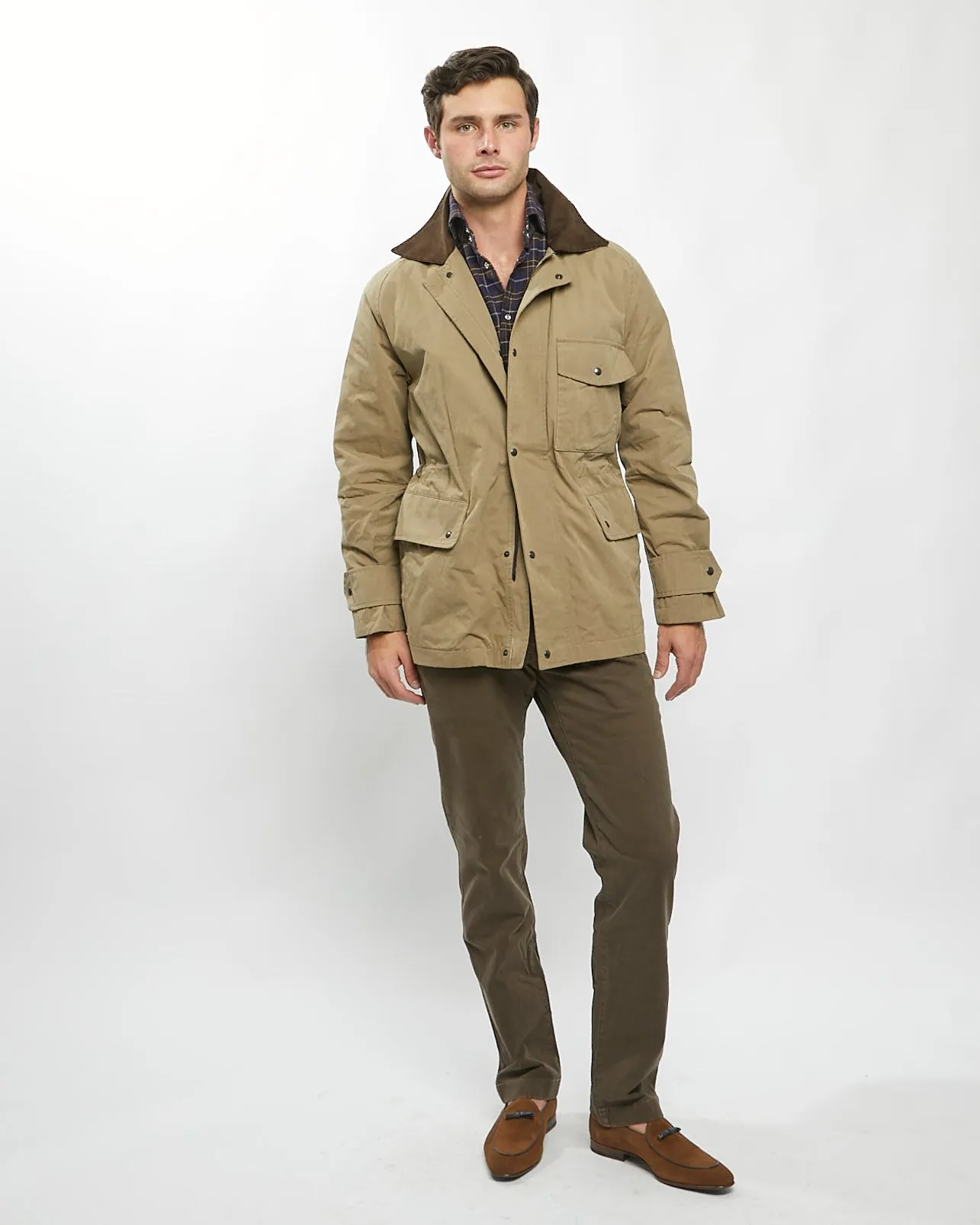 JR Field Coat in British Taupe Canvas,Men