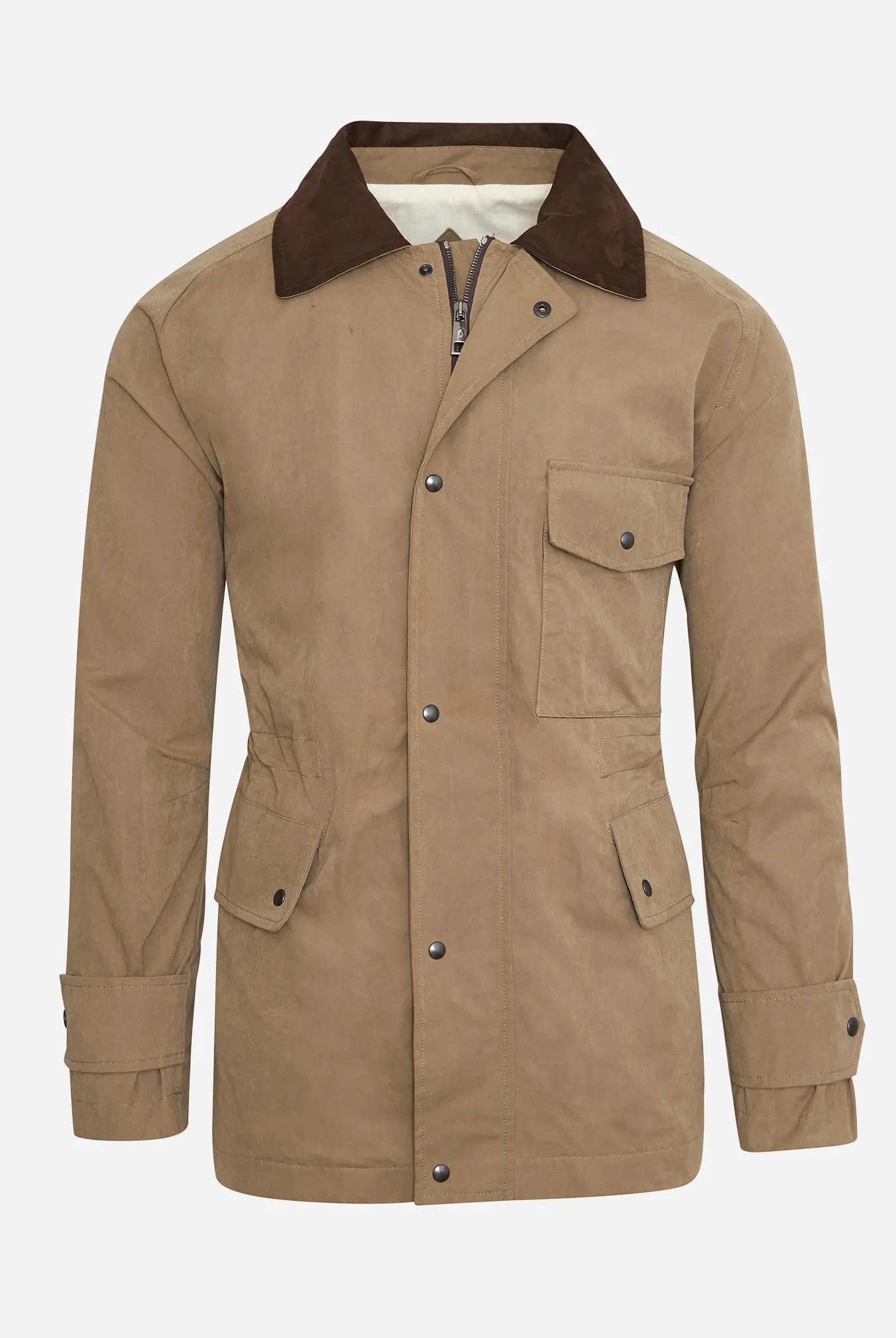 JR Field Coat in British Taupe Canvas,Men