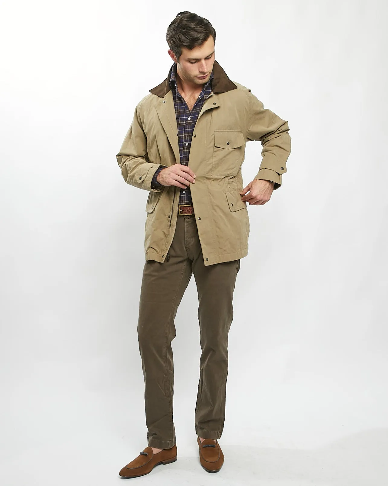 JR Field Coat in British Taupe Canvas,Men