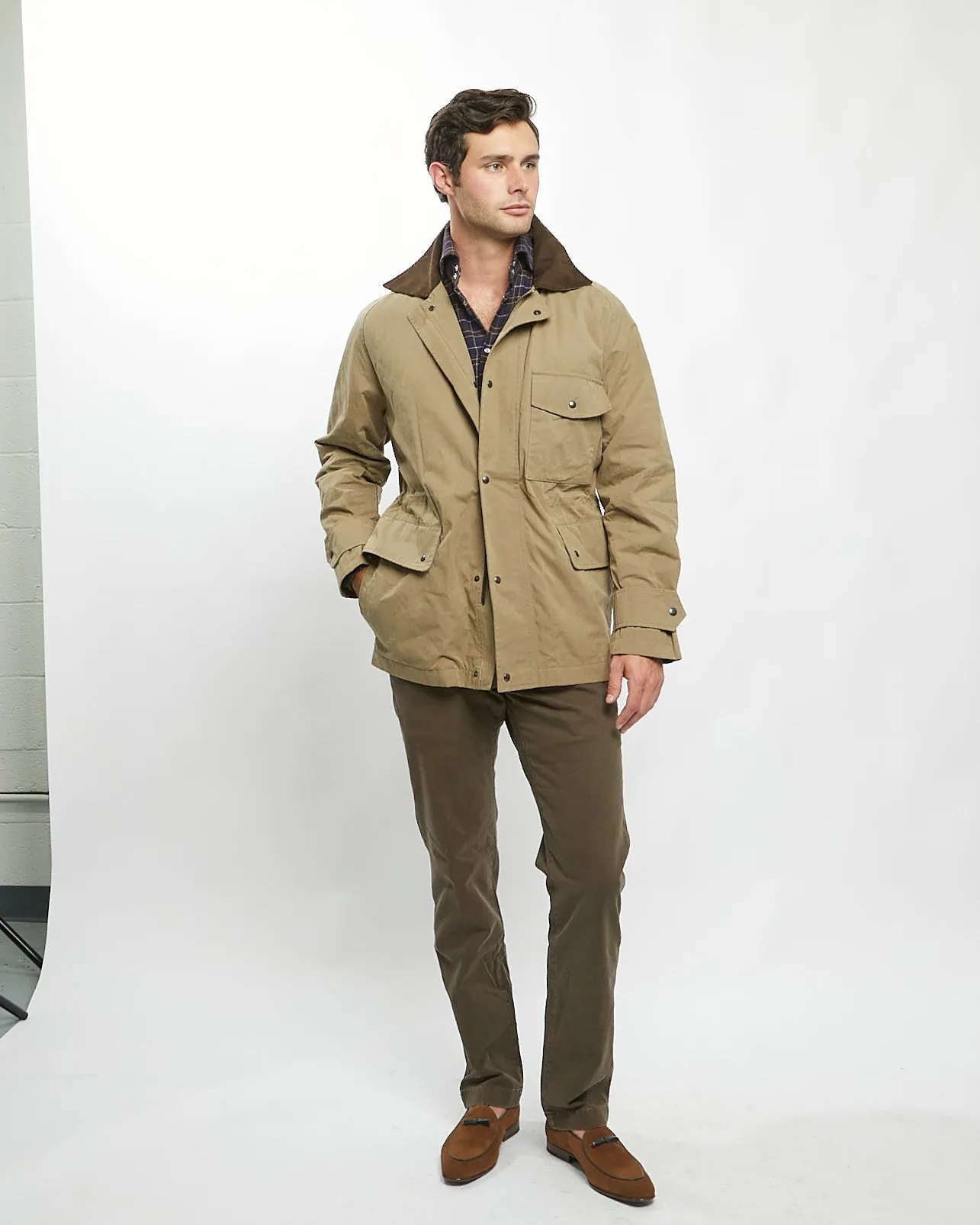 JR Field Coat in British Taupe Canvas,Men