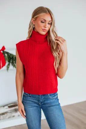 Jylian Sweater Top - Red,Women Sweater