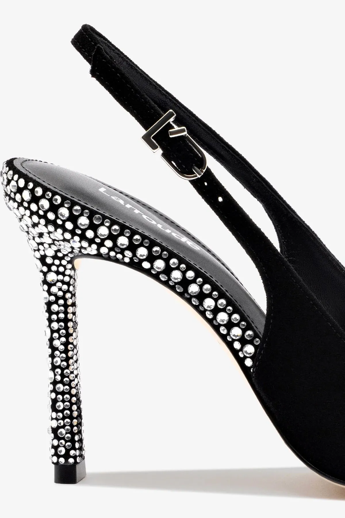 Kaitlan Crystal Pump In Black Suede,Women Heel