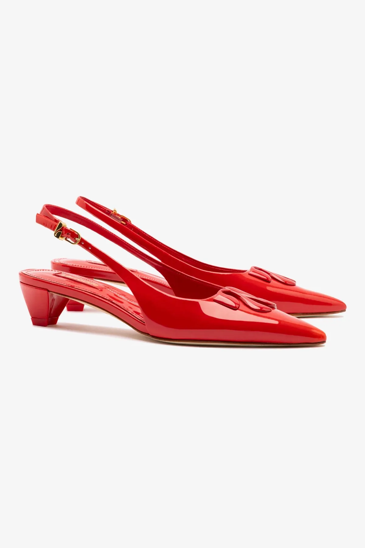 Kaitlan LL Low Pump In Scarlet Patent Leather,Women Heel