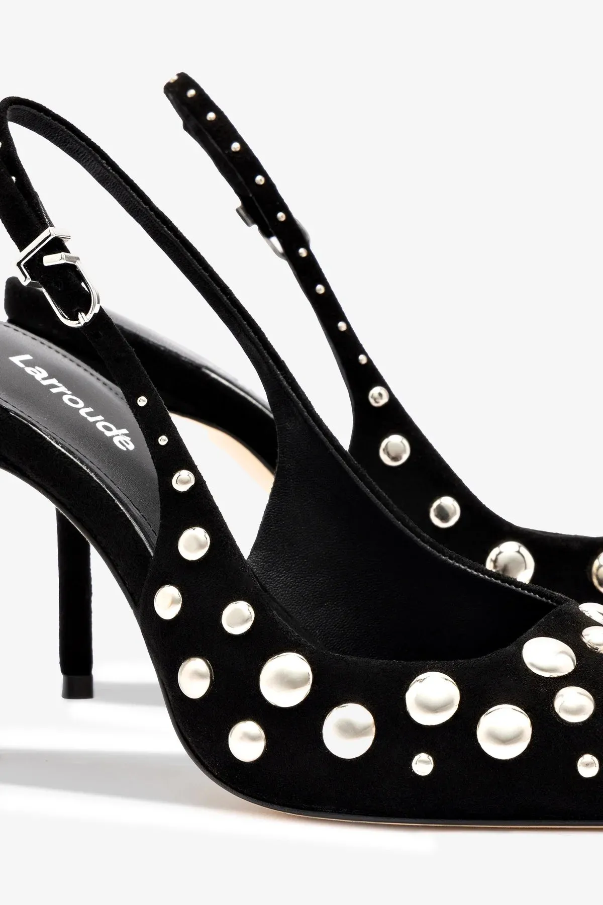 Kaitlan Studs Pump In Black Suede,Women Heel