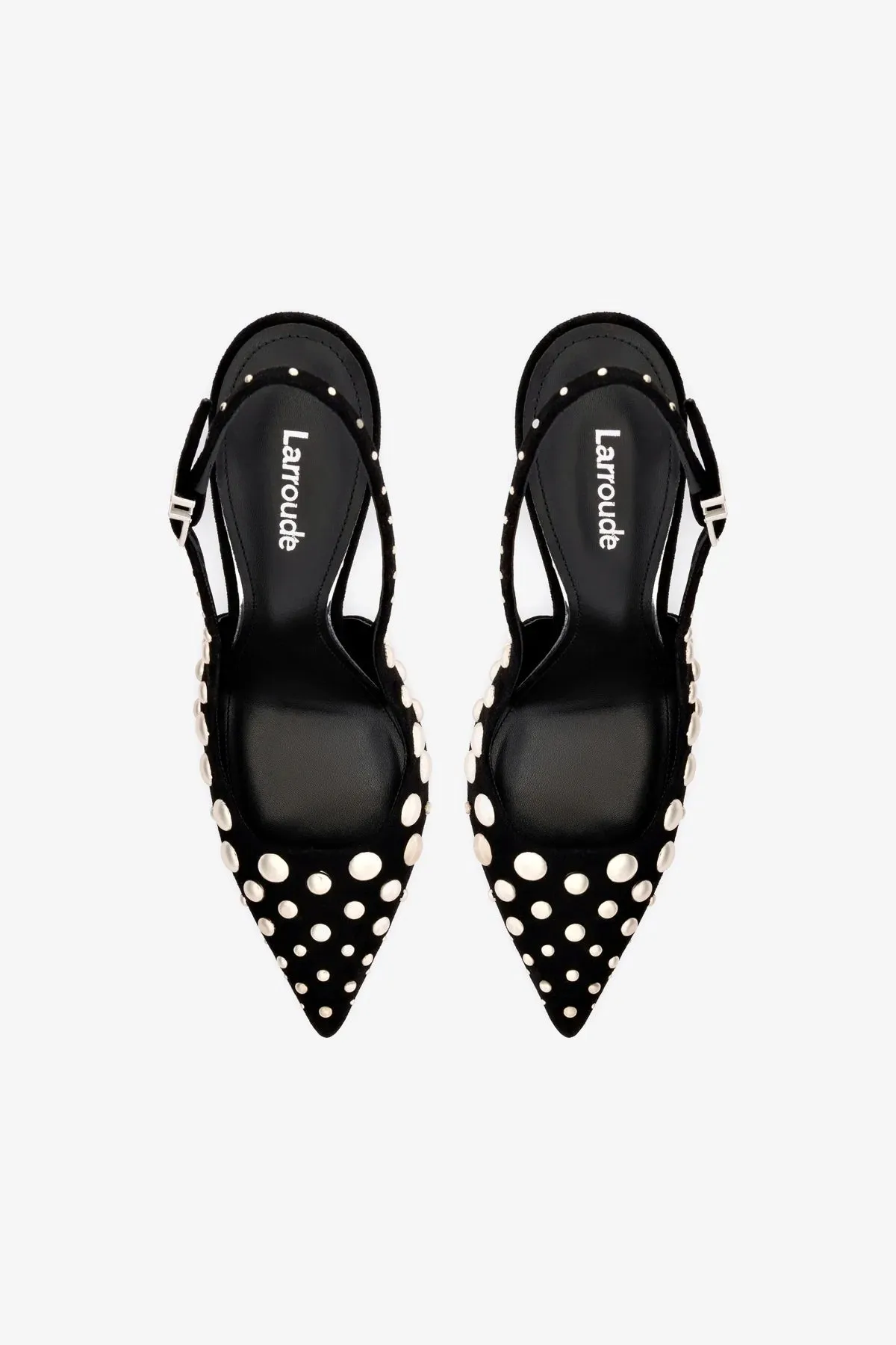 Kaitlan Studs Pump In Black Suede,Women Heel