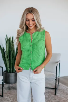 Kasie Knit Top - Lime,Women Tank