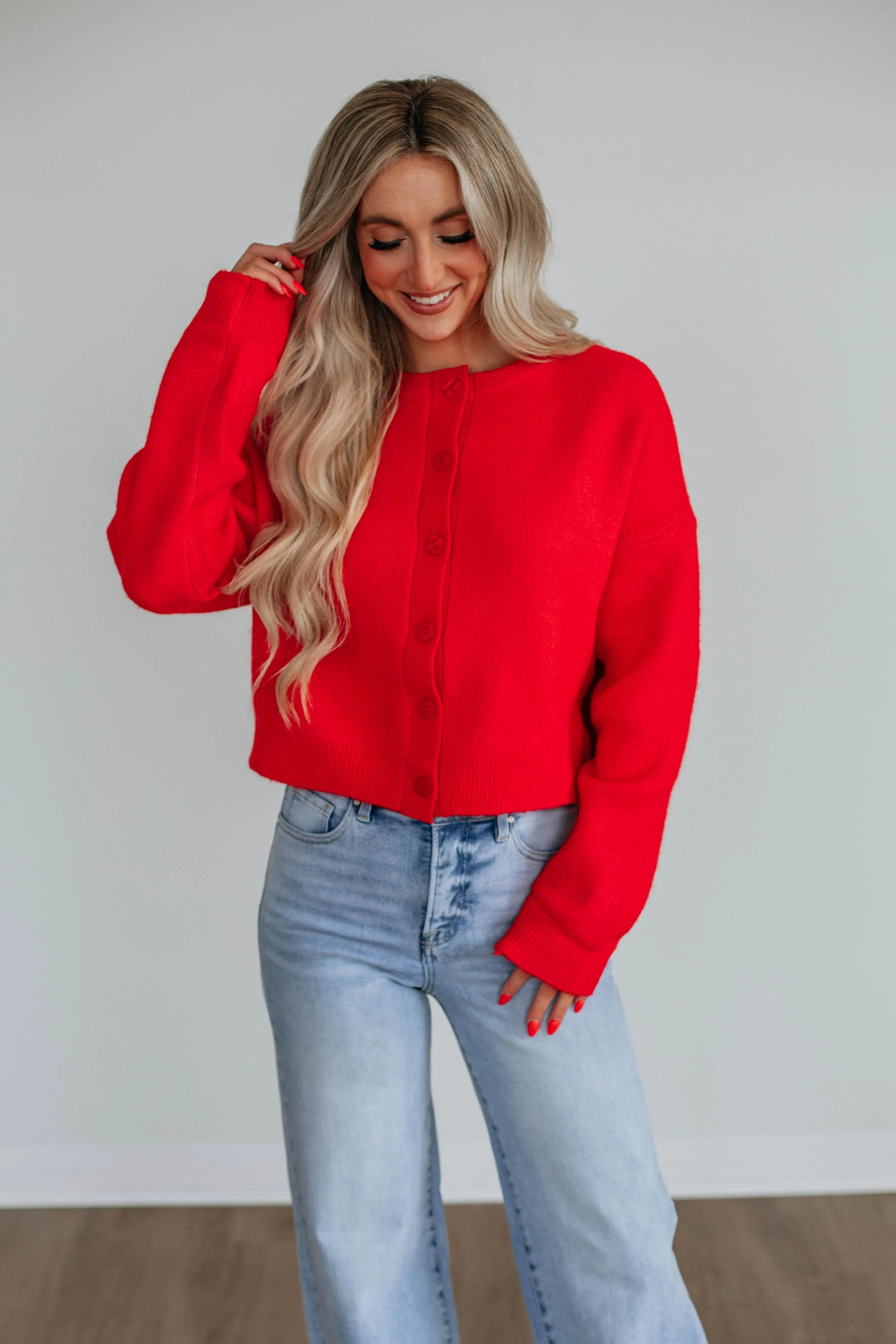 Kassi Cardigan - Cherry,Women Sweater