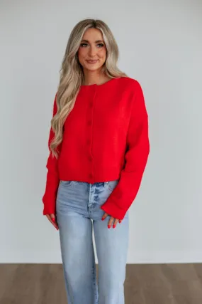 Kassi Cardigan - Cherry,Women Sweater