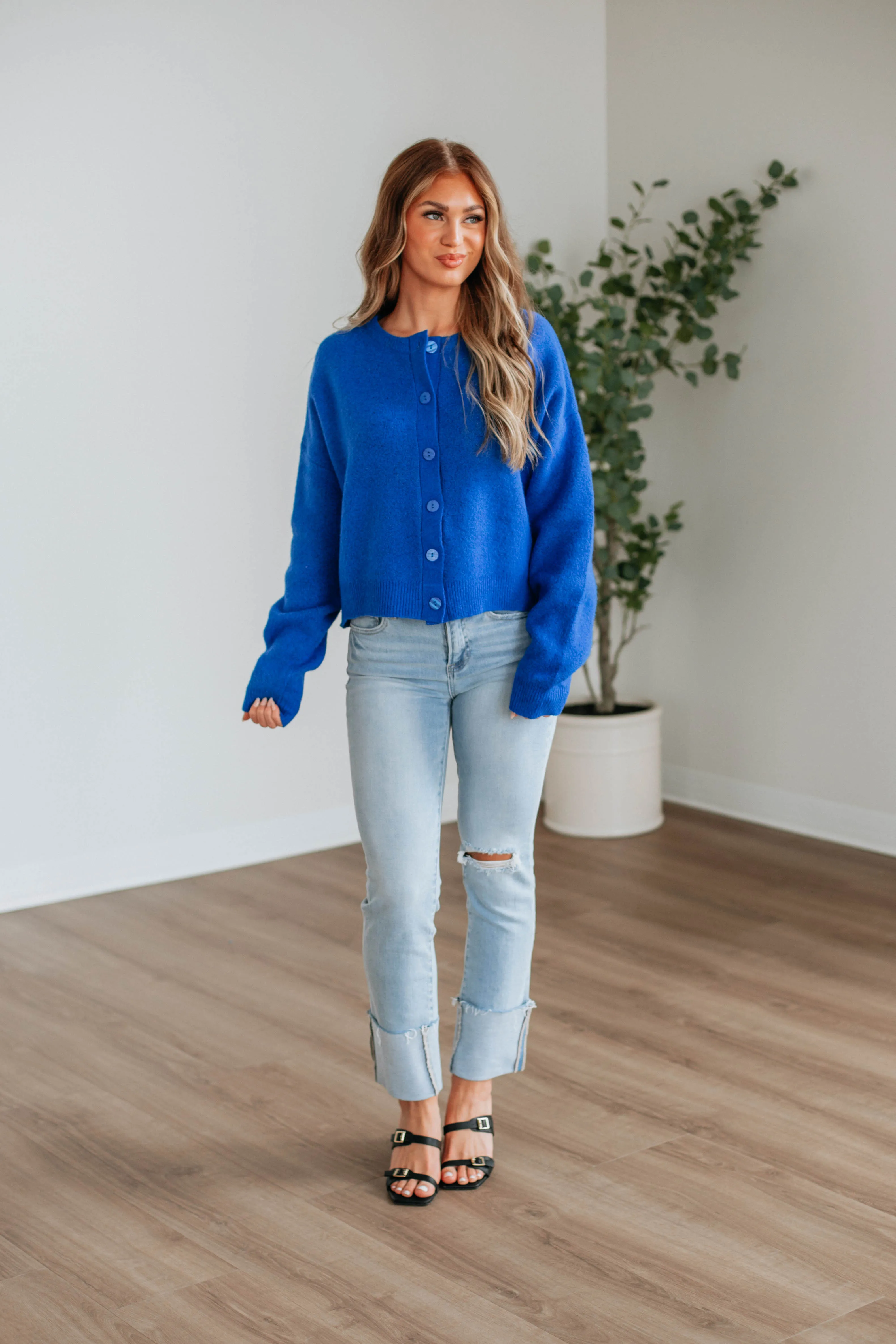 Kassi Cardigan - Royal Blue,Women Sweater