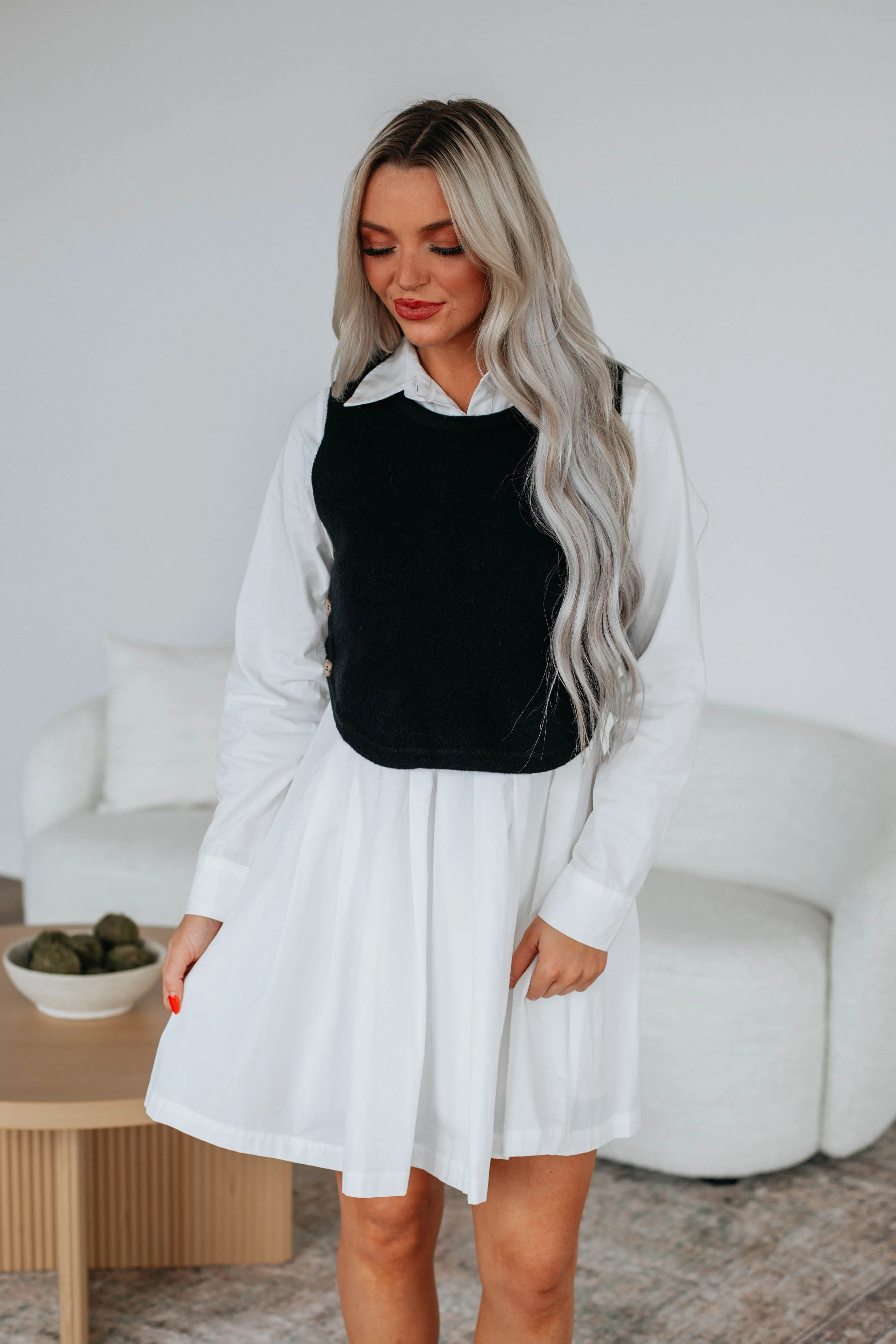 Kathryn Sweater Vest - Black,Women Sweater