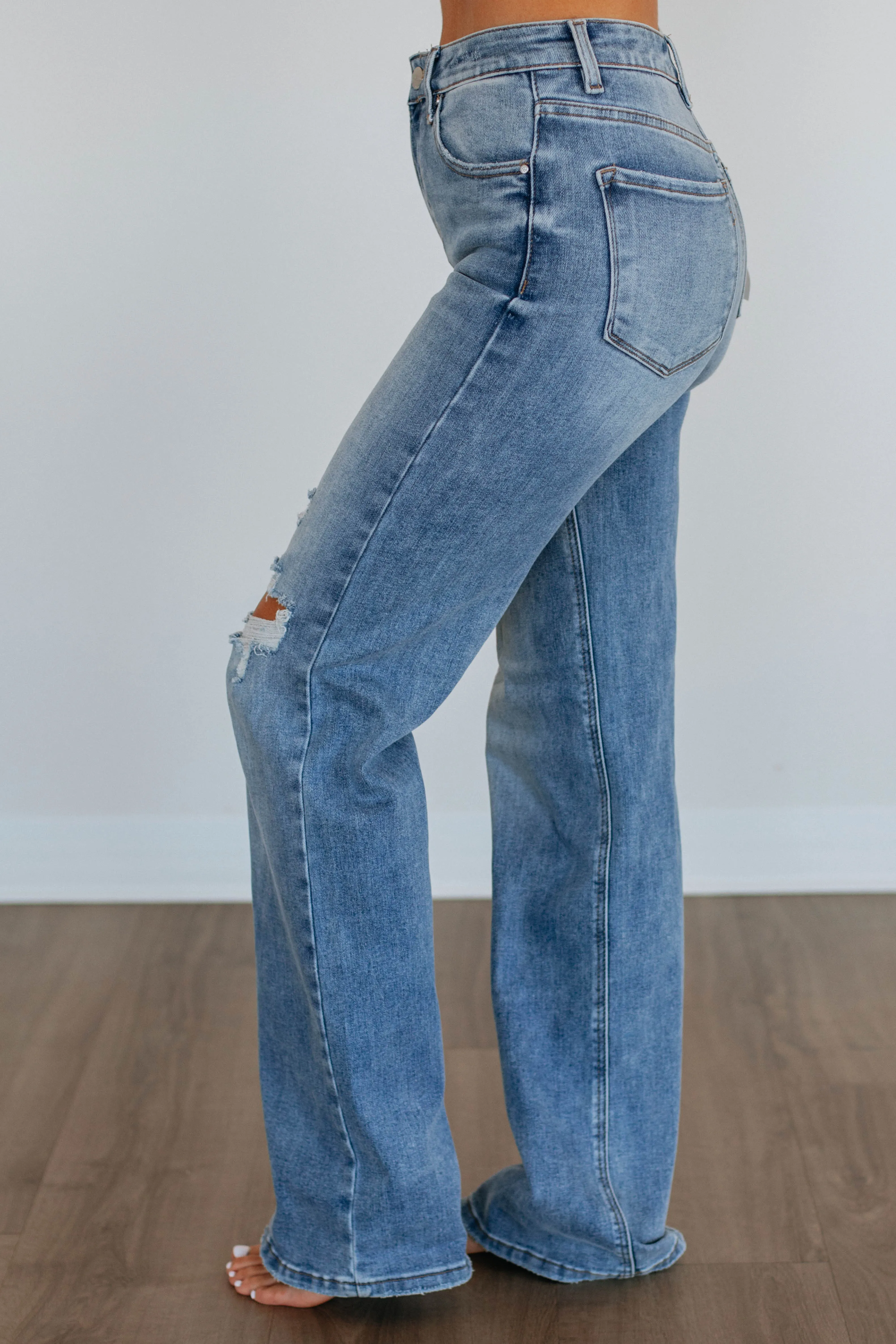 Kinsley Risen Jeans - Medium Wash,Jeans Women