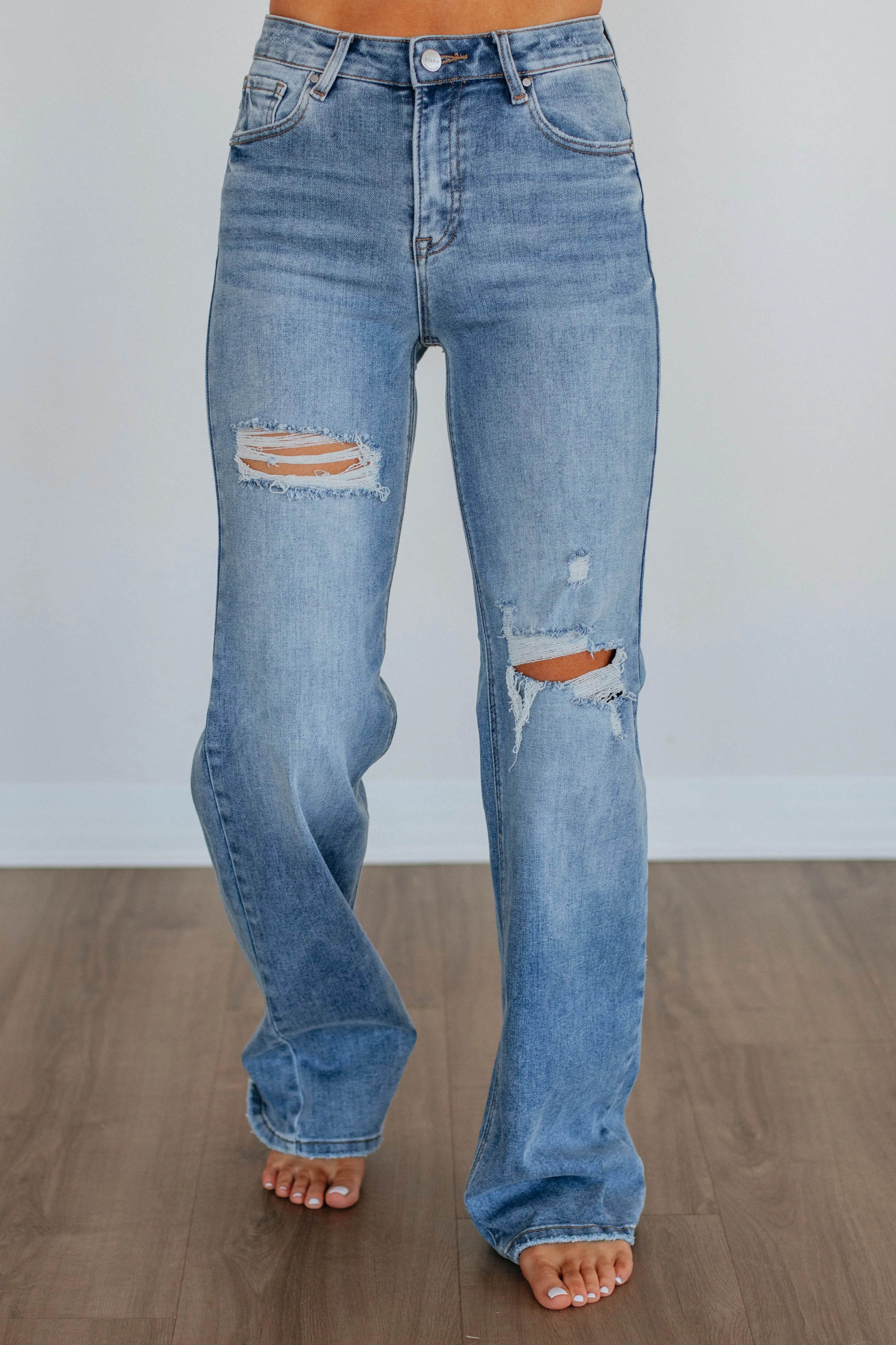 Kinsley Risen Jeans - Medium Wash,Jeans Women