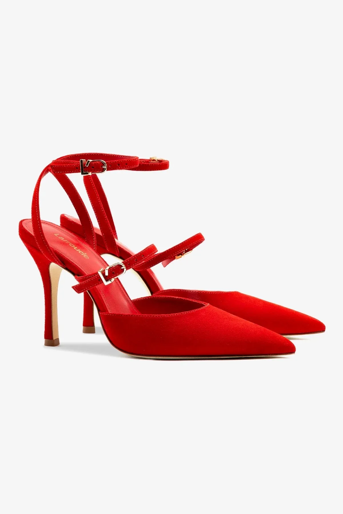 Kris Pump In Scarlet Suede,Women Heel
