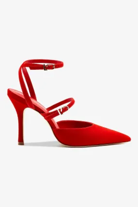 Kris Pump In Scarlet Suede,Women Heel