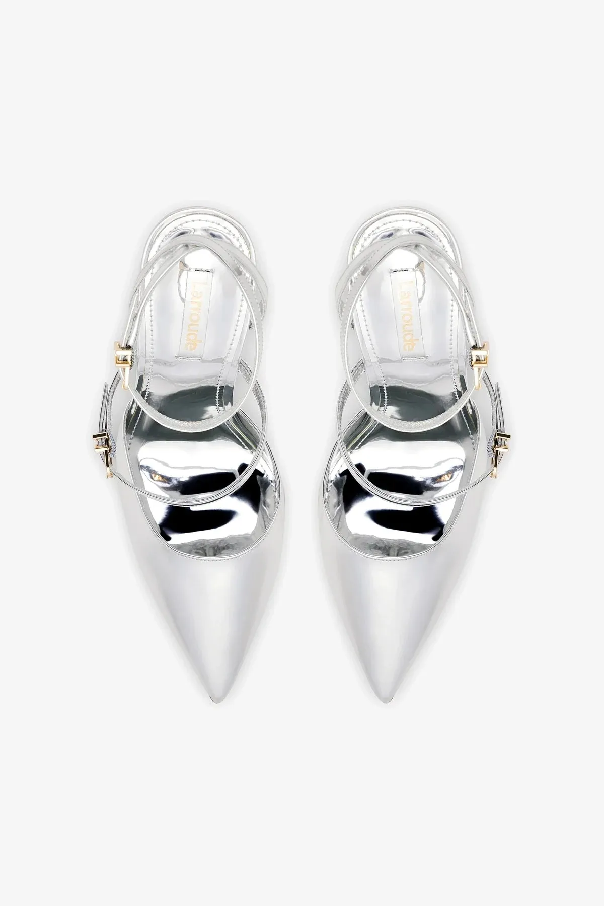 Kris Pump In Silver Specchio,Women Heel