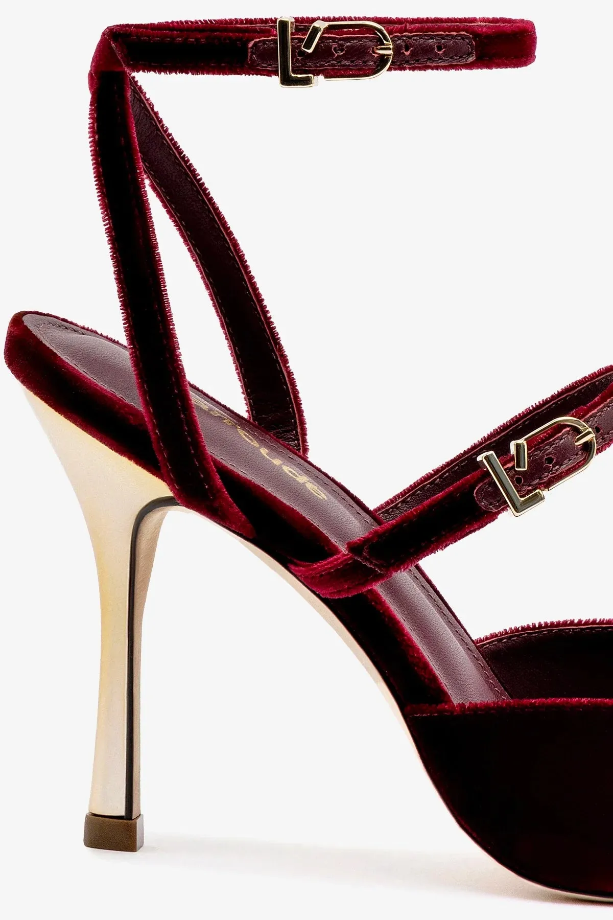 Kris Pump In Wine Velvet,Women Heel